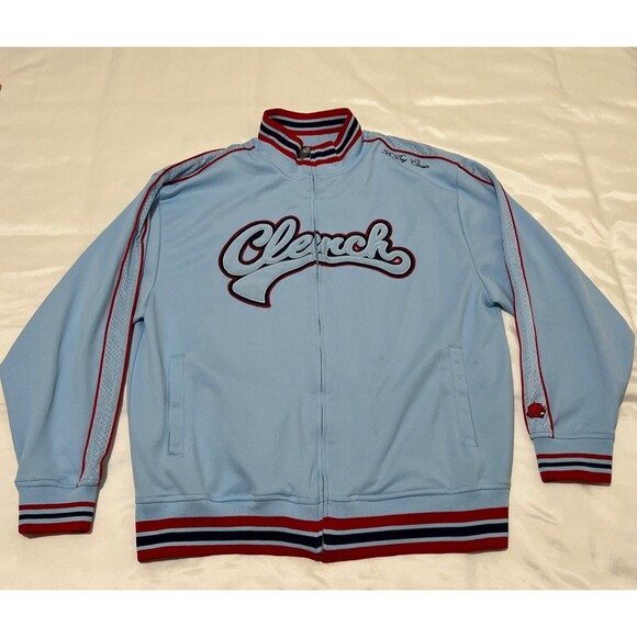 Vintage 90s Clench Track Jacket Mens XL Y2K Baggy Hip Hop B. Boy Classic Series - Picture 1 of 14